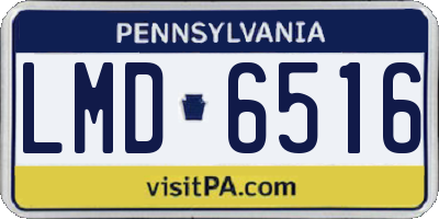 PA license plate LMD6516