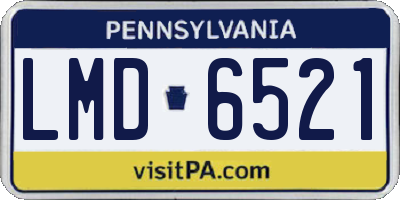 PA license plate LMD6521