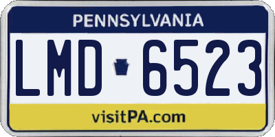PA license plate LMD6523