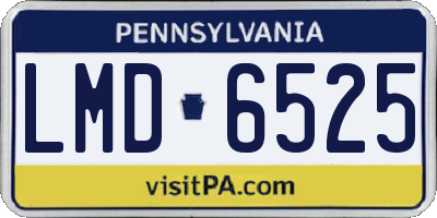 PA license plate LMD6525