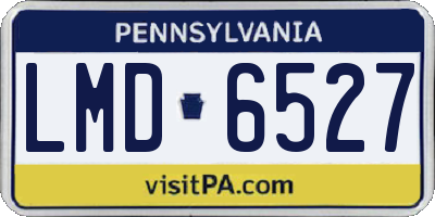 PA license plate LMD6527