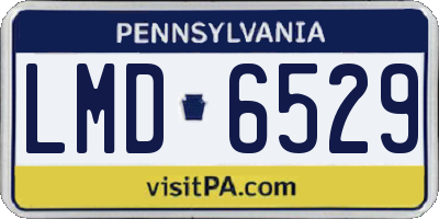 PA license plate LMD6529