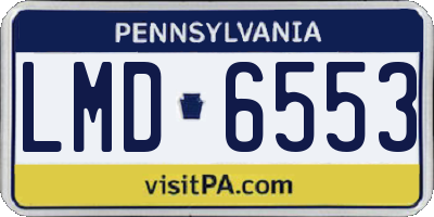 PA license plate LMD6553