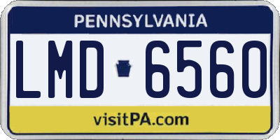 PA license plate LMD6560