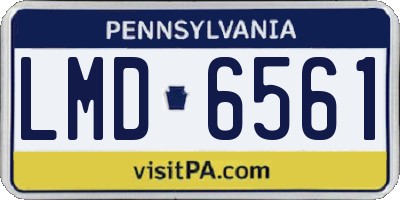 PA license plate LMD6561