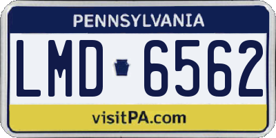 PA license plate LMD6562