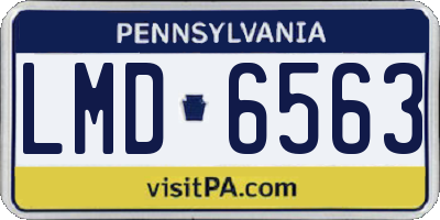 PA license plate LMD6563
