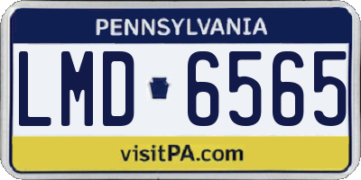 PA license plate LMD6565