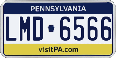PA license plate LMD6566