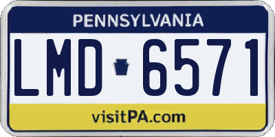PA license plate LMD6571