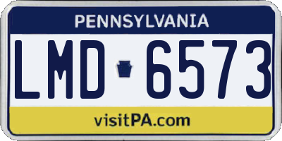 PA license plate LMD6573