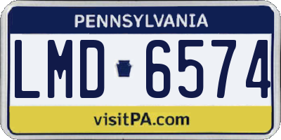 PA license plate LMD6574