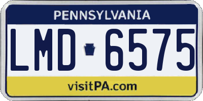 PA license plate LMD6575