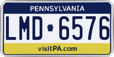 PA license plate LMD6576