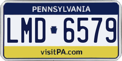 PA license plate LMD6579