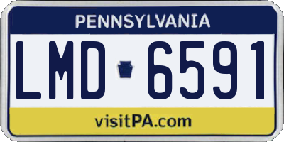PA license plate LMD6591