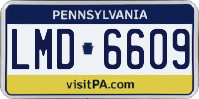 PA license plate LMD6609