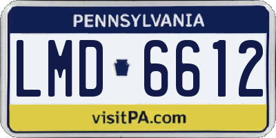 PA license plate LMD6612