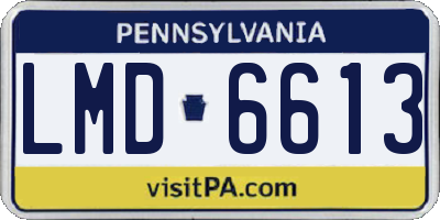 PA license plate LMD6613