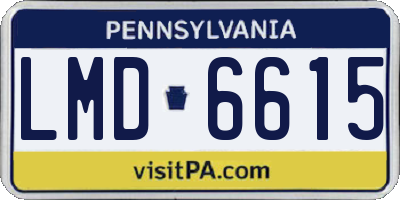 PA license plate LMD6615