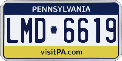 PA license plate LMD6619
