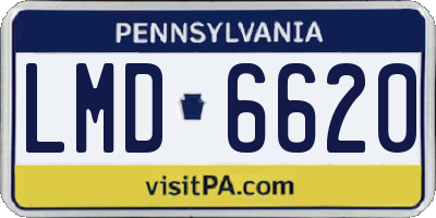 PA license plate LMD6620