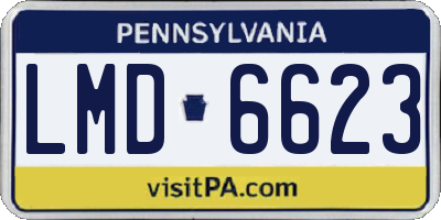 PA license plate LMD6623