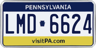 PA license plate LMD6624