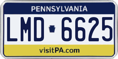 PA license plate LMD6625