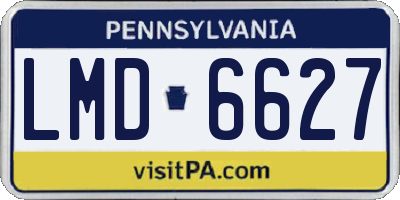PA license plate LMD6627