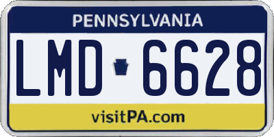 PA license plate LMD6628