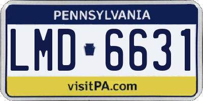 PA license plate LMD6631