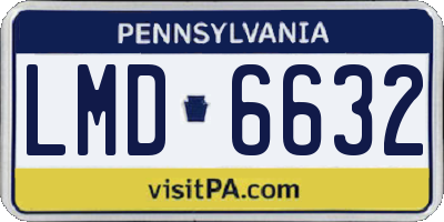 PA license plate LMD6632