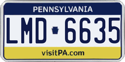 PA license plate LMD6635