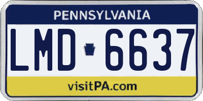 PA license plate LMD6637