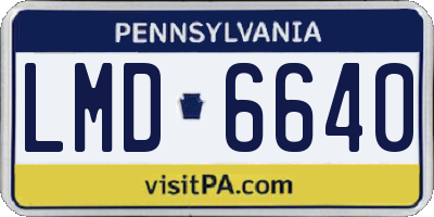 PA license plate LMD6640