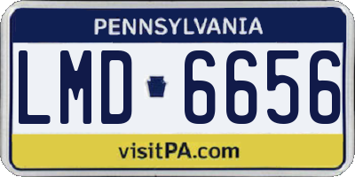 PA license plate LMD6656
