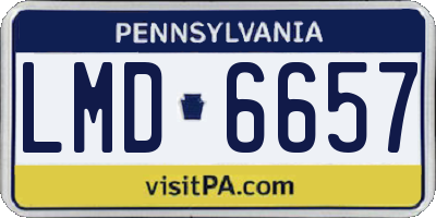 PA license plate LMD6657