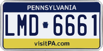 PA license plate LMD6661