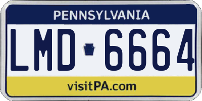 PA license plate LMD6664