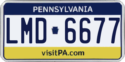 PA license plate LMD6677