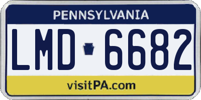 PA license plate LMD6682