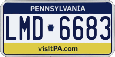 PA license plate LMD6683