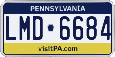 PA license plate LMD6684