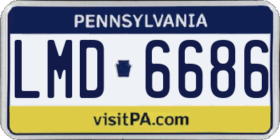 PA license plate LMD6686