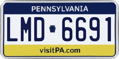 PA license plate LMD6691
