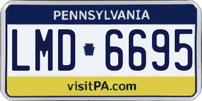 PA license plate LMD6695