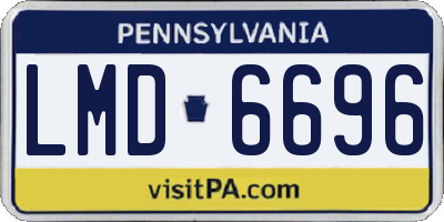 PA license plate LMD6696