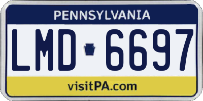 PA license plate LMD6697