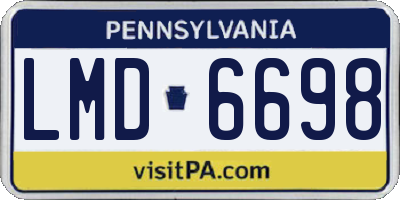PA license plate LMD6698